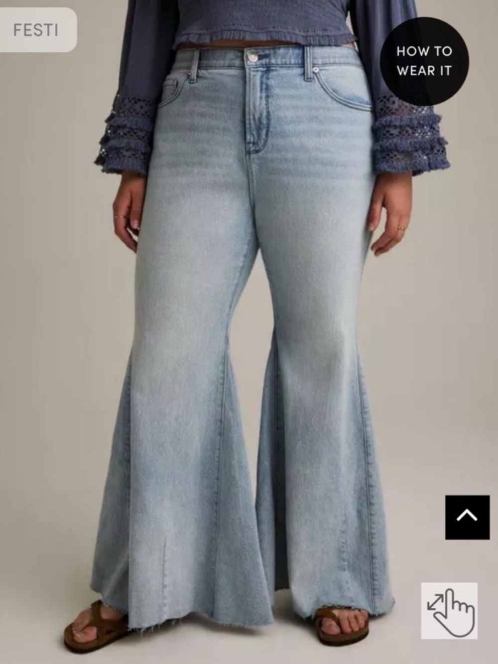 Torrid Festi Super Flare High Rise Jeans in Blue